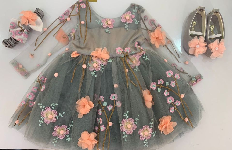 Kız Bebek Abiye Elbise Prenses Model Tütü  Abiye Elbise Mevlüt Takım Bebek Doğum Günü Elbise